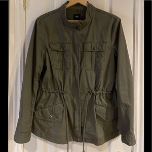 Gap Womens Utility Jacket Washed Olive - Size Large